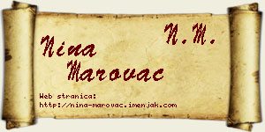 Nina Marovac vizit kartica